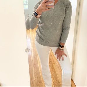 Gray Project Cotton Sweater with Silver Studs